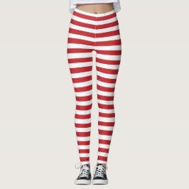 Leggings Guêtres rayées de vacances de Noël de menthe
