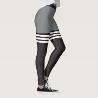 Guêtres rayées noires et blanches de sports