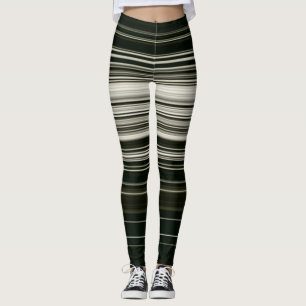 Leggings Guêtres/rayures noires et blanches