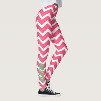 Leggings Guêtres roses de Chevron