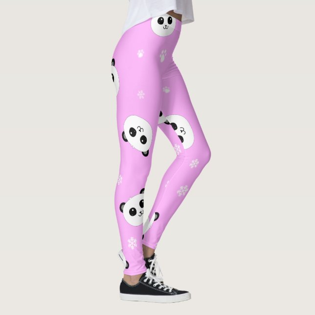 Leggings Guêtres roses de panda du panda | Baby4Life | (Droite)
