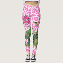 Leggings Guêtres roses de primevère