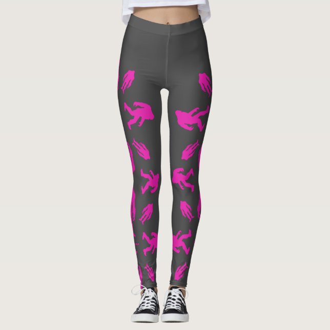 Leggings Guêtres roses de Sasquatch (Devant)