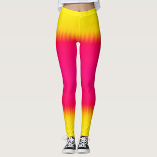 Leggings Guêtres roses et jaunes de gradient