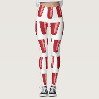Leggings Guêtres rouges de puanteur de bière de tasse