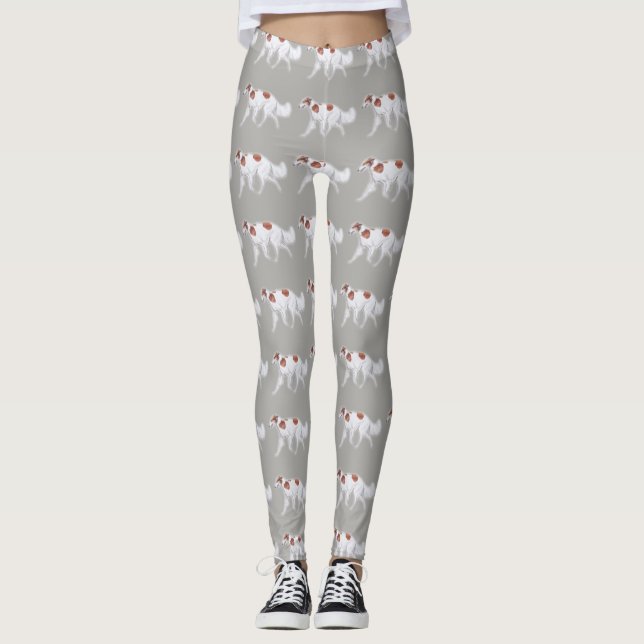 Leggings Guêtres russes d'art de chien de trot de (Devant)