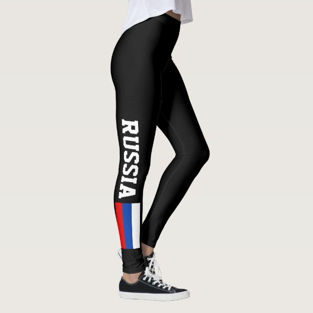 Leggings Guêtres russes de drapeau pour le yoga de forme (Droite)