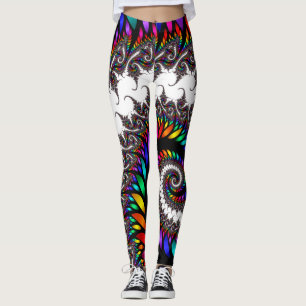 Leggings Guêtres se développantes en spirales de fractale
