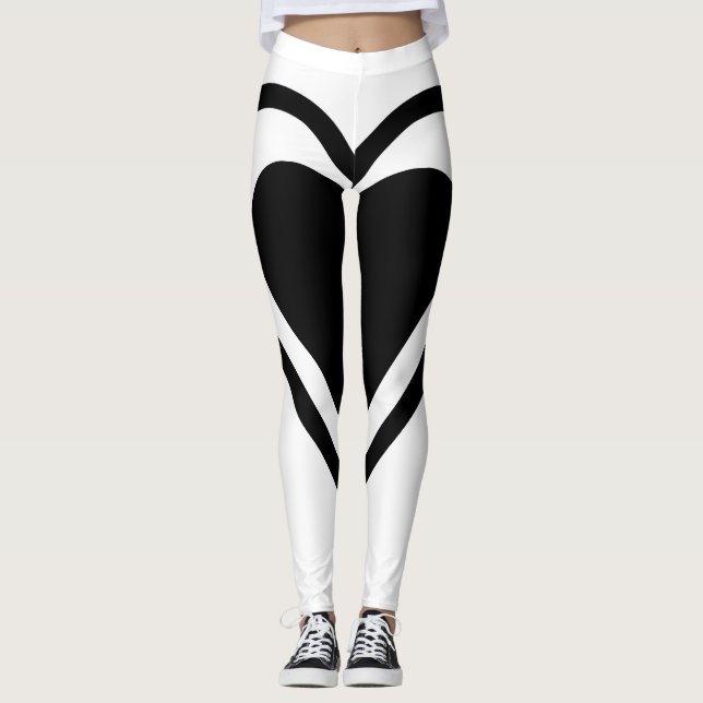 Leggings Guêtres sexy du coeur des femmes (Devant)