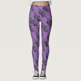 Leggings Guêtres sportives d'Athleisure de couronne pourpre