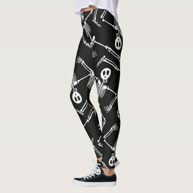 Leggings Guêtres squelettiques de motif de vacances de (Gauche)