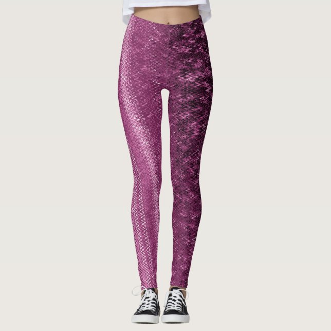 Leggings Guêtres texturisées de broderie de rose et de (Devant)