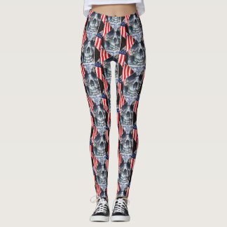 Leggings Guêtres unisexes "crânes de Roxxs d'attitude de