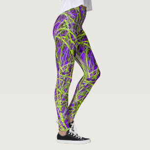 Leggings Guêtres vertes et pourpres de partie
