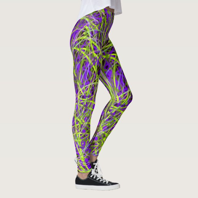 Leggings Guêtres vertes et pourpres de partie (Droite)