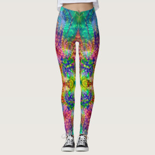 Leggings Guêtres vintages psychédéliques de kaléidosc