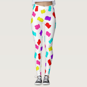 Leggings gummy bears colorful rainbow candy