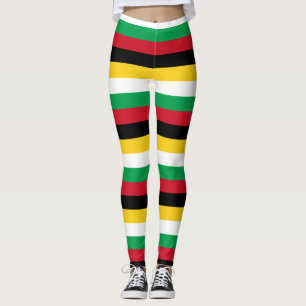 Leggings Guyane Couleurs du drapeau national Horizontal