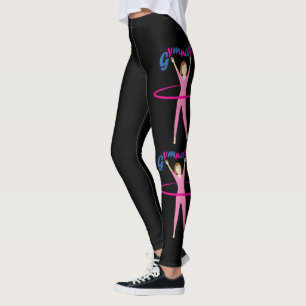 Leggings Gymnastique Pink hula hoopgirl Votre nom sur mesur
