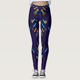 Leggings haben einen dunkelvioletten Hintergrund 