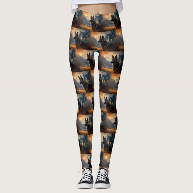 Leggings Halloween berger allemand effroi (Devant)