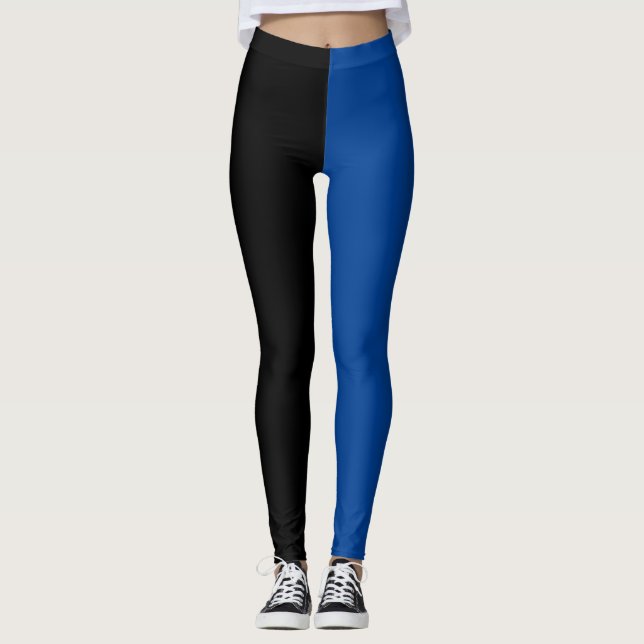 Leggings Halloween Bleu Deux Tons (Devant)