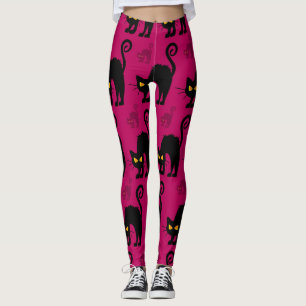Leggings Halloween Chat : Abstrait Motif sans couture