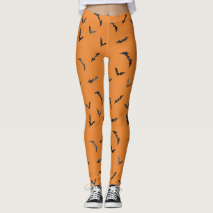 Leggings Halloween chauves-souris aquarelle