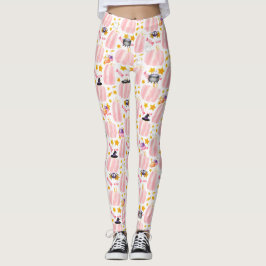 Leggings Halloween Citrouille rose