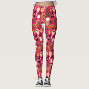 Leggings Halloween Cookies Motif Collection B Rose BG