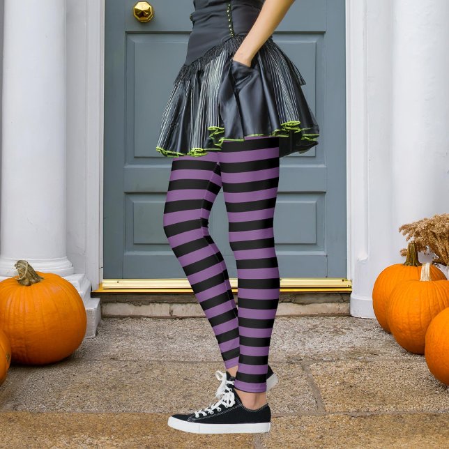 Leggings Halloween de sorcière noire et violette (Créateur téléchargé)