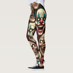 Leggings Halloween des clowns horrifiants