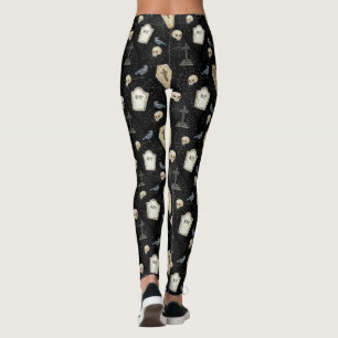 Leggings Halloween éffrayant et corbeau
