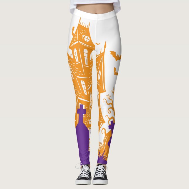 Leggings : HALLOWEEN Haus #2 (Vorderseite)