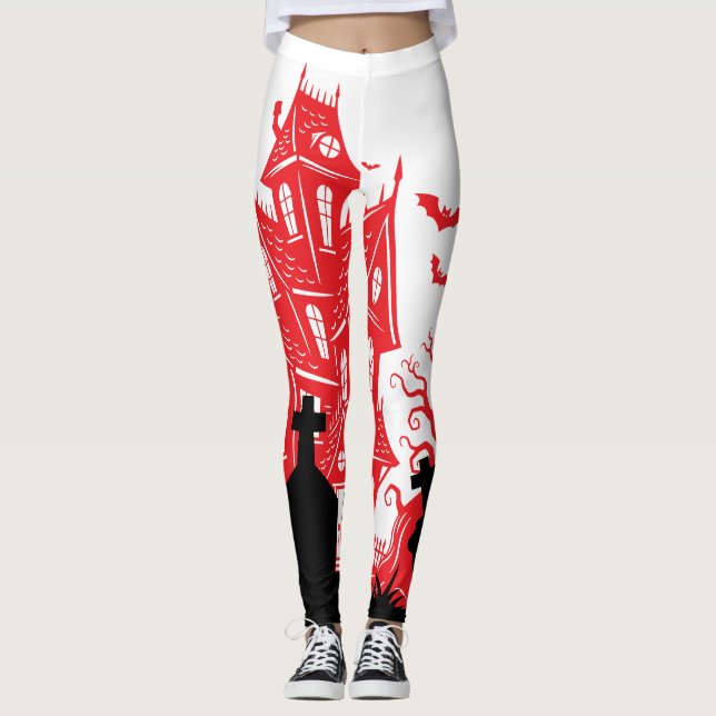Leggings : HALLOWEEN Haus #4 (Vorderseite)