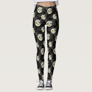 Leggings Halloween motif chauve-souris mystère et 