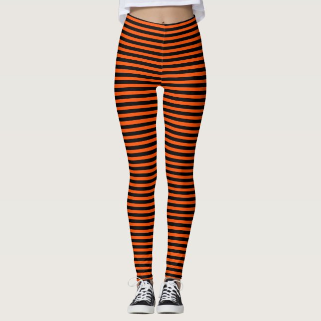 Leggings Halloween Orange sorcière (Devant)