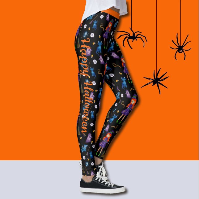 Leggings Halloween sorcière chauve chat fantôme excellente  (Créateur téléchargé)