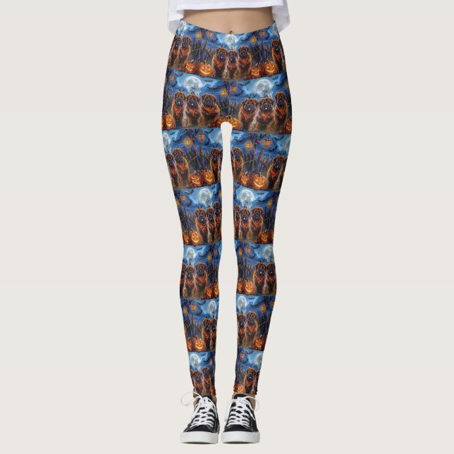 Leggings Halloween Tibétain Mastiff Éffrayant (Devant)