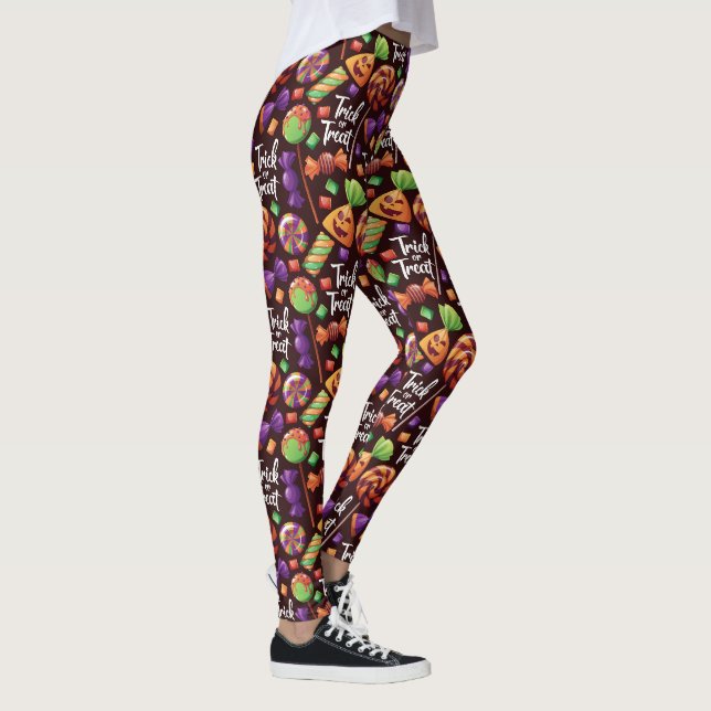 Leggings Halloween Trou Ou Traiter Bonbons (Droite)