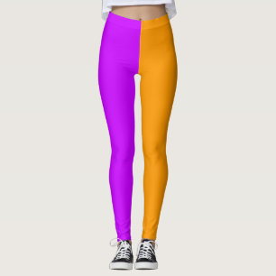 Leggings Halloween violet et orange