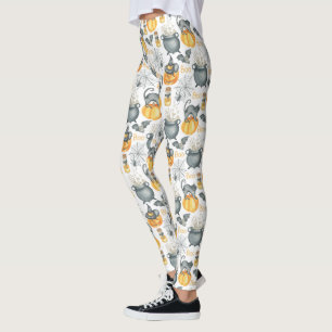 Leggings Halloween Whimsical Cauldron et Motif de chats