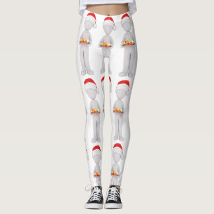 Leggings hamburger de Noël père Noël