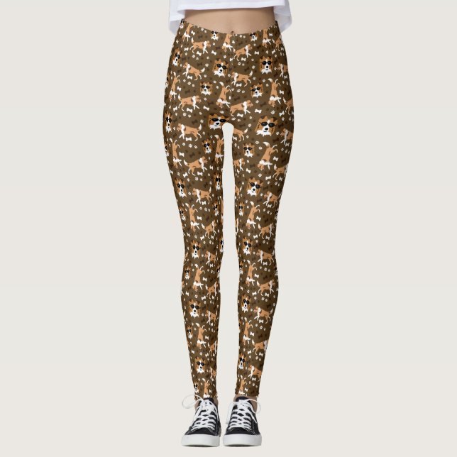 Leggings Hameçon Shetland pattes Motifs pattes (Devant)