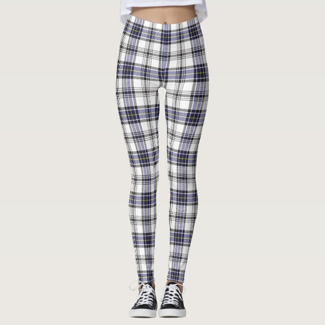 Leggings Hannay Tartan Plaid Blue Black Motif (Devant)