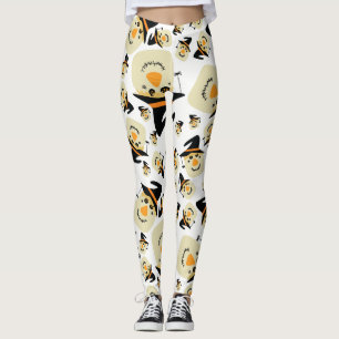 Leggings Happy Halloween mignonette Scarecrow et Spider