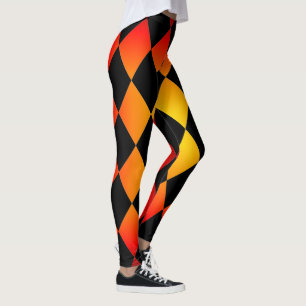 Leggings Harlequin ~Motif diamant ~ Conception incendie ~Le