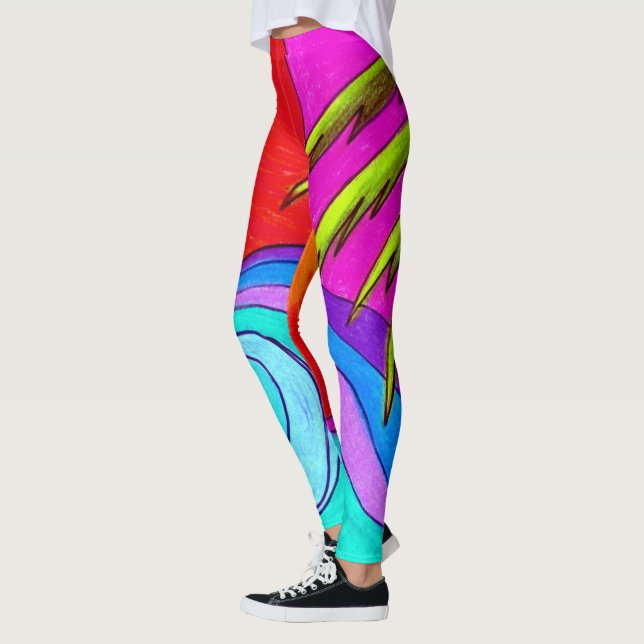 Leggings Hauteurs de couleurs d'été (Gauche)