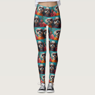 Leggings Havanais aux cœurs Roses Saint-Valentin