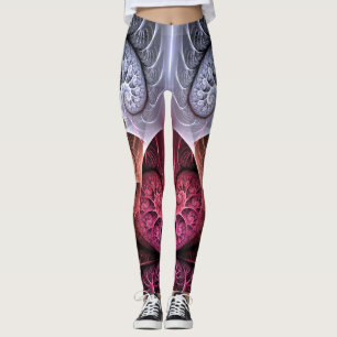 Leggings Heartbeat, Abstrait surreal Imaginaire Fractal Art